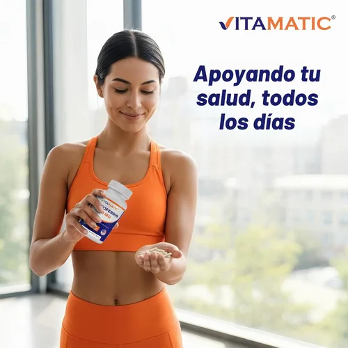 Vista 7 de Vitamatic Lactoferrina 250mg - 60 cápsulas vegetales promueve una función inmune saludable*