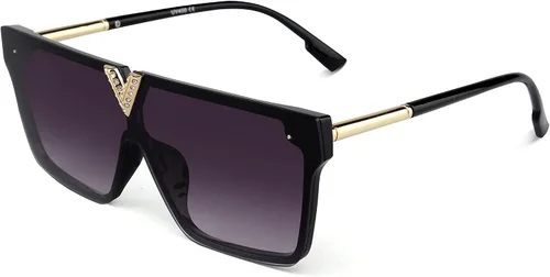 Vista 3 de KENBO Oversized Sunglasses for Women Men Trendy Square Sun Glasses One Piece Lens Big Sunglasses