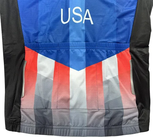 Vista 8 de Lo.gas Camiseta de ciclismo de Estados Unidos para hombre, manga corta, camisetas de ciclismo con bandera americana, ropa de bicicleta de carretera
