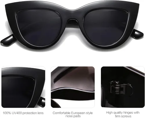 Vista 16 de SOJOS Retro Small Vintage Cat Eye Sunglasses for Women Cute Fashion UV400 Sunnies SJ2939
