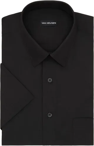 Vista 3 de Van Heusen Camisa de vestir para hombre de manga corta, corte regular, popelín lisa
