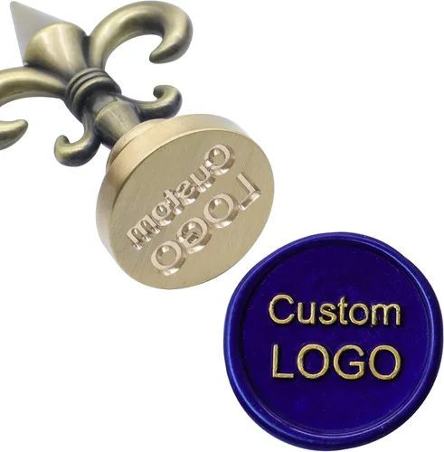 Vista 3 de SWANGSA Sello de cera personalizado, sello de cera personalizado, imagen/logotipo personalizado para manualidades, sobres, envoltura de regalo