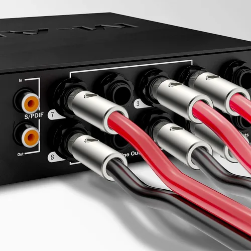 Vista 5 de Viborg 8 conectores de plátano chapados en plata, con bloqueo de tornillo de 0.157 in, conectores HiFi para cable de altavoz, placa de pared, cine