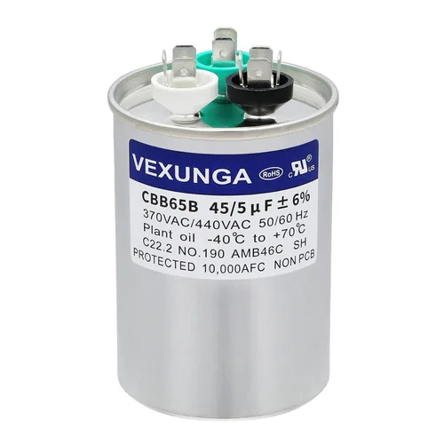 Vista 38 de VEXUNGA Capacitor Dual de Arranque Redondo A/C de 50/5 uF 50+5 MFD 370VAC o 440VAC CBB65 CBB65B Capacitores de Aire Acondicionado para Motor
