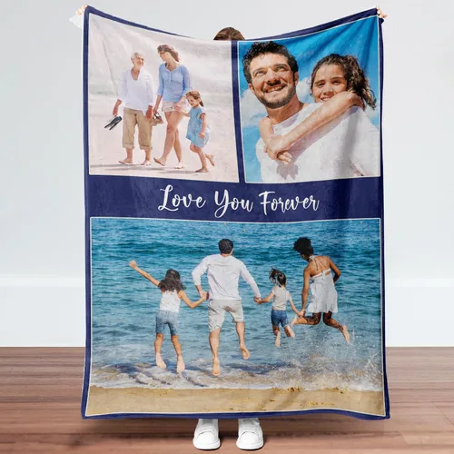 Vista 13 de Manta personalizada con imagen, regalos para novio, novia, manta de fotos personalizada para cumpleaños, aniversario, boda, Navidad