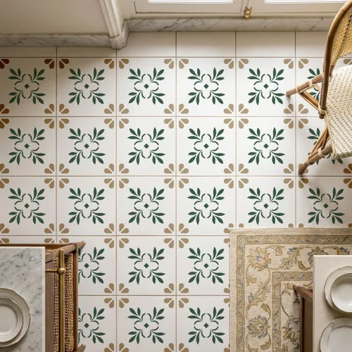 Vista 3 de 2 plantillas de pintura de azulejos de 12 x 12 pulgadas para paredes y suelos, reutilizables, plantillas para pintura, plantillas para decoración