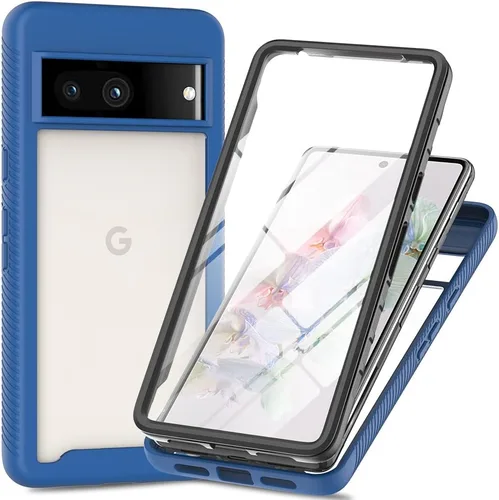 Vista 7 de Funda para Google Pixel 7a Funda con protector de pantalla para Google Pixel 7a 5G, color negro