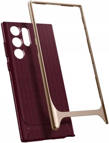 Vista 4 de Spigen - Funda Neo Hybrid diseñada para Galaxy S22 Ultra (2022), color burdeos Borgoña