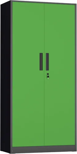 Vista 13 de INTERGREAT Armario de almacenamiento de metal con cerradura, gabinete de almacenamiento de metal con cerradura de 72 pulgadas de alto con puertas