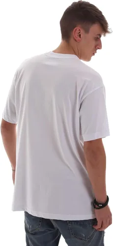 Vista 2 de Versace Jeans Couture Camiseta de algodón de manga corta con logotipo de tripulación y oro negro