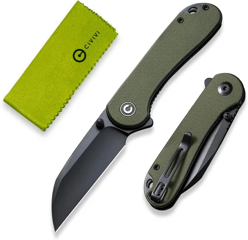 Vista 7 de CIVIVI Cuchillo de bolsillo - Elementum Cuchillo plegable con hoja Wharncliffe Nitro-V de 2.97 pulgadas, mango G10, ideal para regalo EDC al aire