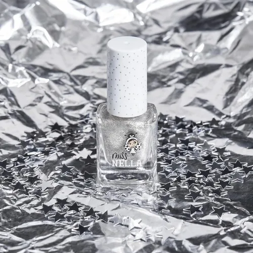 Vista 7 de Miss Nella Shooting Star - Esmalte de uñas seguro especial plateado brillante para niños, fórmula no tóxica y sin olor para niños y niños pequeños