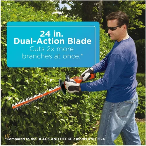 Vista 3 de BLACK+DECKER Cortasetos inalámbrico BLACK + DECKER 40 V MAX, 24 pulgadas (LHT2436)