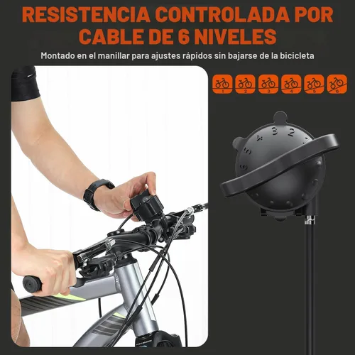 Vista 4 de Sportneer Entrenador de Bicicleta – Soporte magnético estacionario para bicicleta para ruedas de 26-28 pulgadas y 700C – Soporte de entrenador
