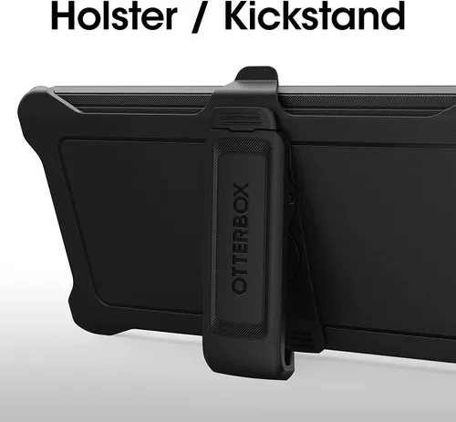 Vista 5 de OtterBox Funda para Galaxy S23 Ultra (solamente) - Serie Defender - Negro - Resistente y duradera - con protección de puerto - Incluye soporte