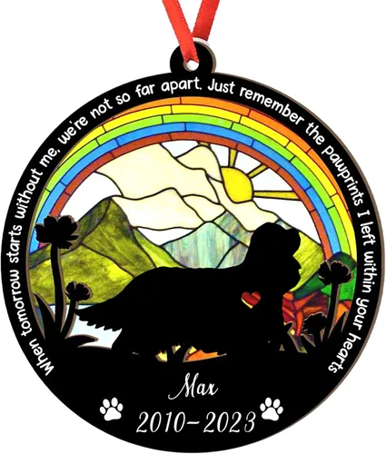 Vista 123 de Adorno personalizado para atrapasoles de sabueso afgano, adorno de Navidad de sabueso afgano, regalo para perro amante, sabueso afgano conmemorativo