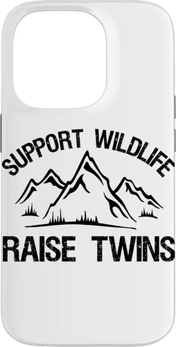 Vista 17 de Support Wildlife Raise Twins Funny Twin Mom Dad Gift Case for iPhone 17