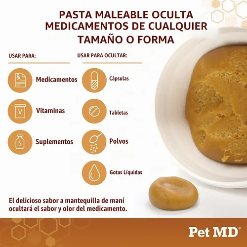 Vista 2 de Pet MD Wrap A Pill Pasta de píldora con sabor a mantequilla de maní