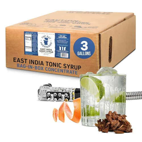Vista 4 de Top Hat - Jarabe tónico clásico y 5 concentrados de agua tónica de quinina para bienestar, jarabe de cóctel y mezcla de cóctel de 3 galones