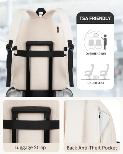 Vista 6 de Mochila escolar WINDARS para niñas y niños, linda mochila estética universitaria de 17.3 pulgadas para portátil, mochilas grandes casuales