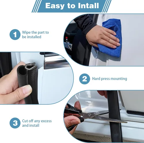 Vista 5 de DGSL Tira de Sellado para Puerta de Coche, Burlete para Puerta con Pera Superior, Sellado Automotriz para Coches, Barcos, Vehículos Recreativos