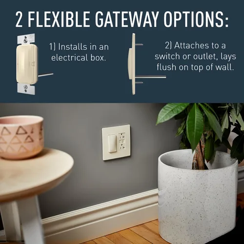 Vista 3 de Legrand Radiant WNRH1LA - Puerta de enlace inteligente con Netatmo, compatible con Alexa, Google Assistant y Apple HomeKit, almendra clara (1 unidad)