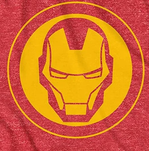 Vista 3 de Marvel Avengers Iron Man Mask Logo Endgame camiseta para hombre