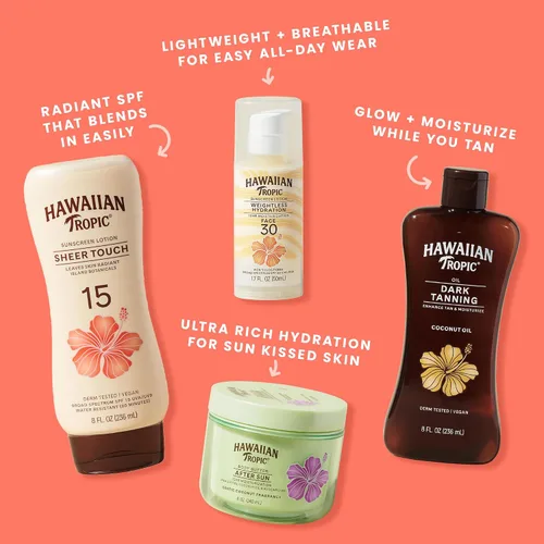 Vista 7 de Hawaiian Tropic Protector solar Sheer Touch Amplio Espectro Sun Care Protector solar loción, sPF, 8 Onzas, 8 onzas