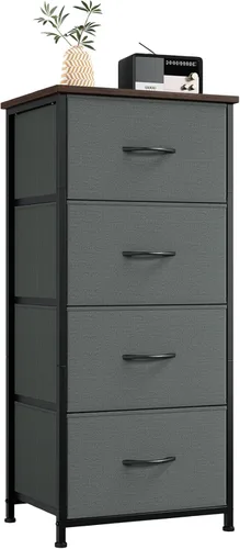 Vista 32 de Somdot - Cómoda para dormitorio con 3 cajones, organizador de almacenamiento con cajones de tela con contenedores de tela removibles para armario