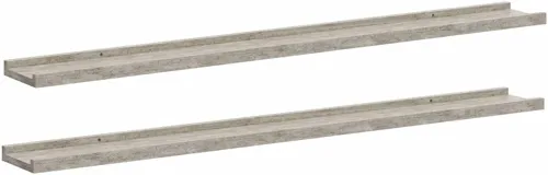 Vista 32 de Black Floating Shelves Set of 4, Wall Mounted MDF Shelves with Matte Finish for Living Room, Bedroom Decor Display