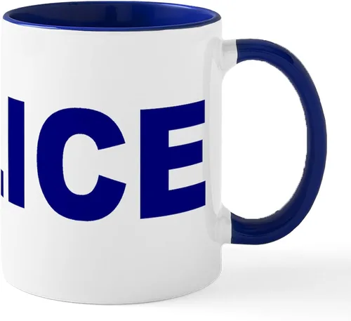Vista 68 de CafePress Taza de café de cerámica de 11 oz (11.0 fl oz) de Police Mom