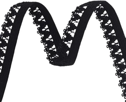 Vista 5 de Bristlegrass Picot Loop - Banda elástica para coser de 1/2 pulgada, 0.512 in, corona de carrete con volantes, cinta elástica para atar el cabello
