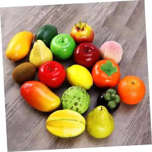 Vista 8 de HOMSFOU 4 unids Artificial Frutas Ventana Plástico Alimentos Artificiales Decorativas Para Sala Alimentos Artificiales Foto Accesorios Decorativos