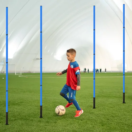 Vista 7 de Equipo de entrenamiento de agilidad de fútbol: 6 postes de agilidad de fútbol, escalera de agilidad de 20 pies, 10 conos de fútbol, 1 cuerda