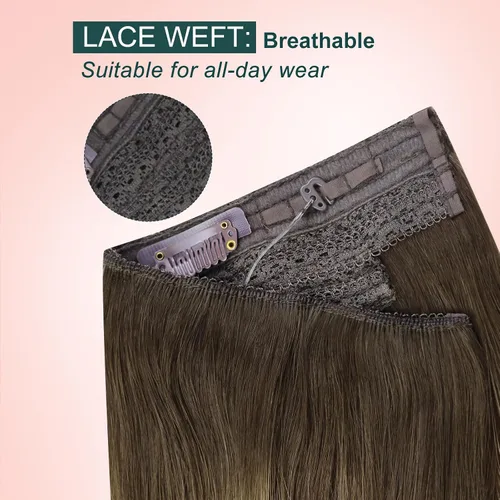 Vista 124 de Easyouth Extensión de cabello humano rubio con cola de caballo, extensiones de cabello humano rubio dorado con reflejos rubios, extensiones