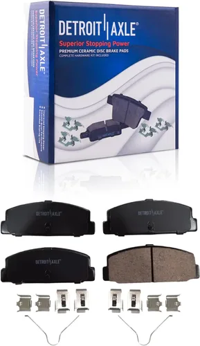 Vista 126 de Detroit Axle - Pastillas de freno para Ford F-150 99-03, 02 Lincoln Blackwood, Pastillas de freno de cerámica delanteras y traseras con repuesto