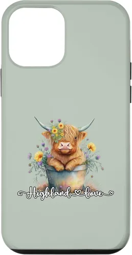 Vista 16 de Lindo bebé Highland vaca ternero amor primavera pastel novedad caso para iPhone 16