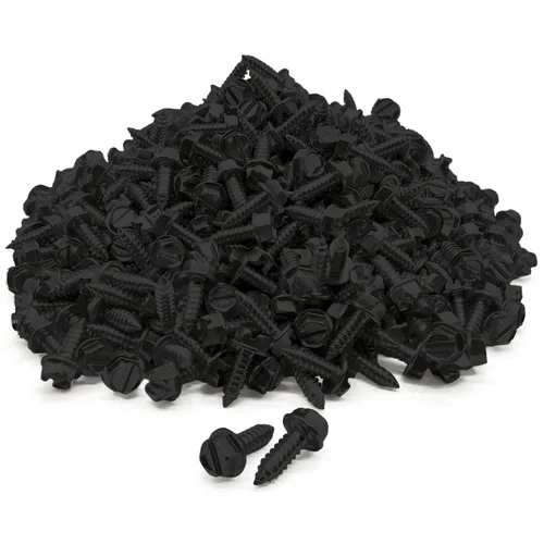 Vista 6 de BoltsandNuts Paquete de 4 tuercas para matrícula, tuercas de retención de nailon de 1/4 pulgadas para automóviles, camiones, SUV