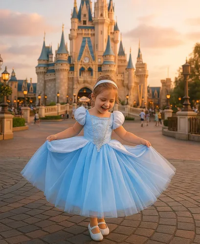 Vista 4 de Princess Costume for Girls Princess Dress Halloween Birthday Party Outfits for Little Kids