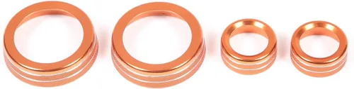 Vista 3 de Aleación de aluminio para Chevrolet Corvette C7 2014-2019 coche aire acondicionado volumen perilla cubierta ajuste accesorios coche (naranja)