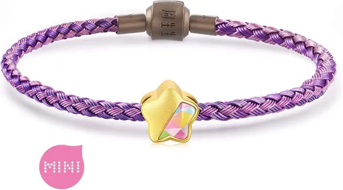 Vista 2 de CHOW SANG SANG 999 Pulsera de oro macizo de 24 quilates con dije de estrella de la suerte para mujer 91837C, Oro