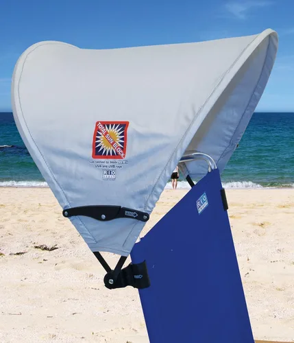 Vista 3 de Rio Beach MyCanopy - Silla personal con bloqueo solar total, color gris