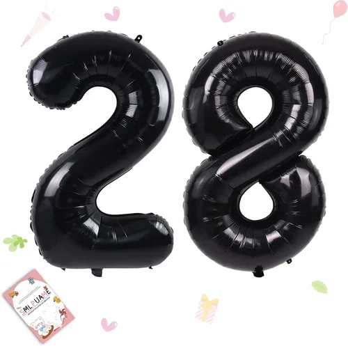 Vista 92 de Globos grandes de 40 pulgadas de números del 0 al 9, globos numéricos para decoración de fiesta de cumpleaños, globos de helio de aluminio