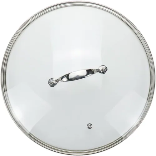 Vista 18 de Tapa de olla de vidrio transparente de 8 pulgadas para funda de repuesto para sartén Con mango de puente de arco de acero inoxidable plateado