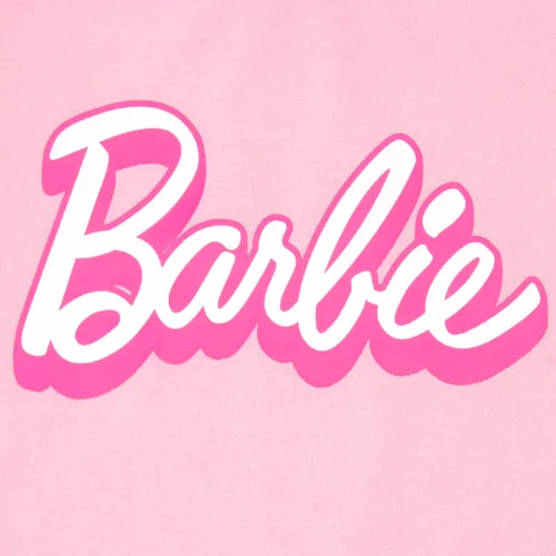 Vista 4 de Barbie Sudadera con capucha para niñas con logotipo cursivo para niños