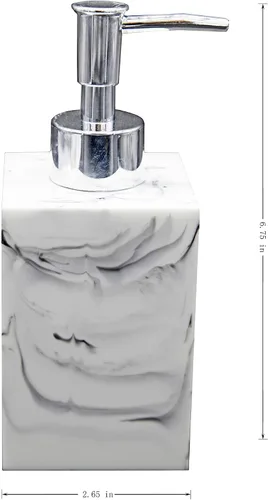 Vista 35 de Marina Decoration Juego de accesorios de baño de 4 piezas de decoración moderna de lujo, incluye dispensador de loción de jabón líquido para baño