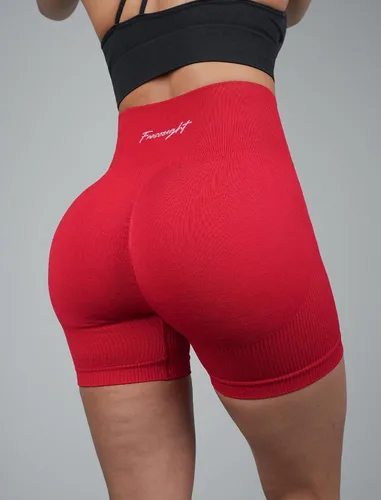 Vista 3 de FRESOUGHT Pantalones cortos de ciclismo para mujer, con control de abdomen, cintura alta, sin costuras, acanalados, para yoga, yoga, pantalones