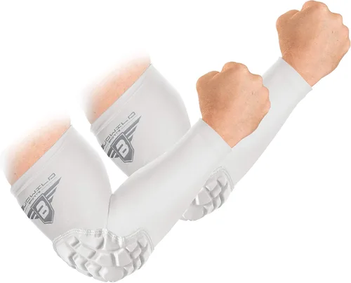 Vista 7 de Bucwild Sports Padded Compression Elbow Arm Sleeves for Basketball, Football & Volleyball Youth & Adult Size Pads