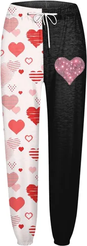 Vista 3 de Pantalones deportivos tipo cargo para mujer, pierna ancha, Y2K, para el día de San Valentín, casuales, holgados, holgados, con bolsillos, pantalones