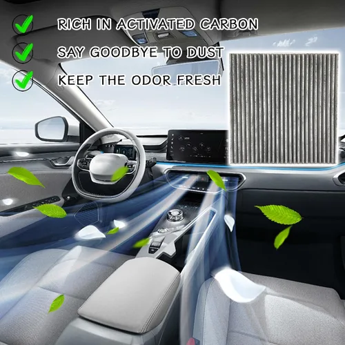 Vista 4 de Filtro de aire de cabina de repuesto para Honda, Civic, CR-V, Accord, Odyssey, Acura, CSX, Filtro de aire de alta calidad con carbón activado